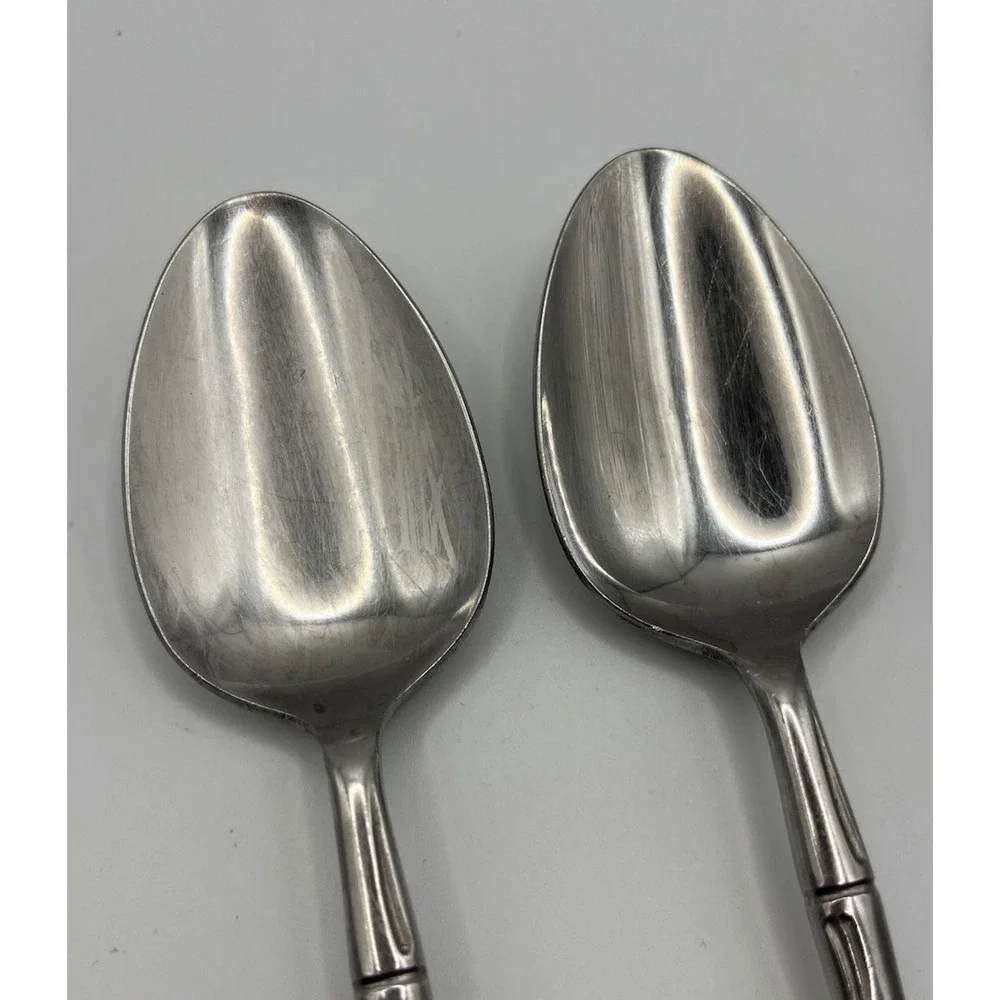 Reed & Barton Rebacraft Regal Bamboo Oval Soup Spoons 7-1/4